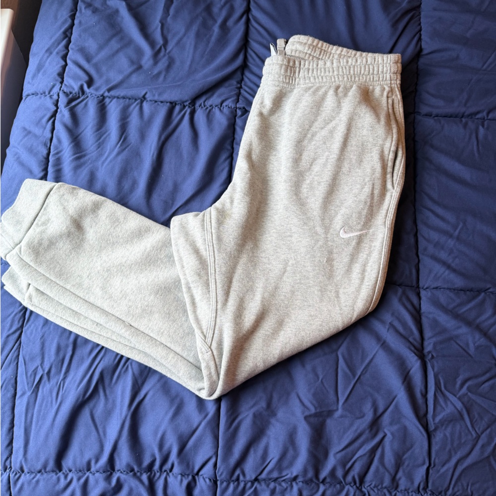 Nike Heather Gray Joggers with Logo